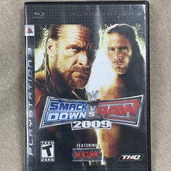 WWE: Smackdown Vs. Raw 2009 - PS3 - W/ Booklet And Replacement Case