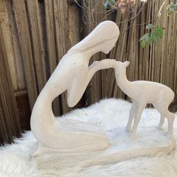 Austin productions Sculpture Woman And fawn