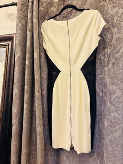 Cache Black and White Bodycon Dress