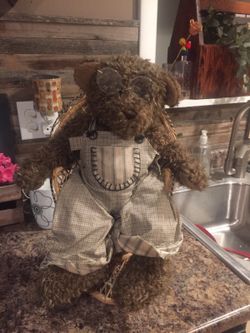 Darling teddy bear and chair