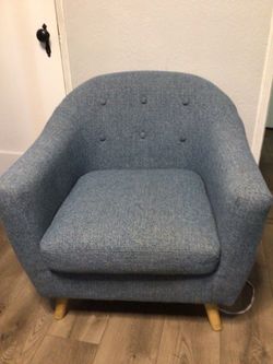 Blue accent chair