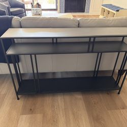 Metal Black Storage Shelf/ Console Table 