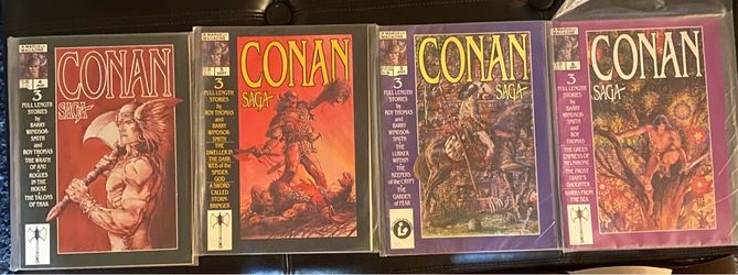 Conan Saga Marvel Magazine Lot of 4