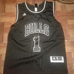 Black and white bulls jersey