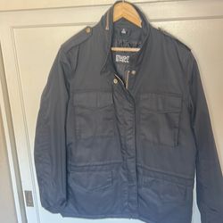 Straight To Hell Black Men's Jacket L Zipper Button Zip Lined Solid