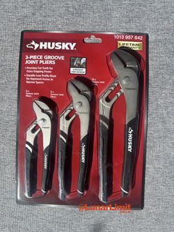 HUSKY. 3-PIECE GROOVE JOINT PLIERS