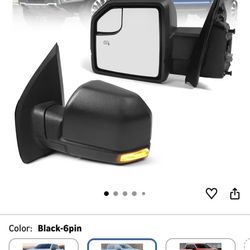 Ford F150 Driverside Rearview Door Mirror- Powered 6 Pin- 2015 to 2020