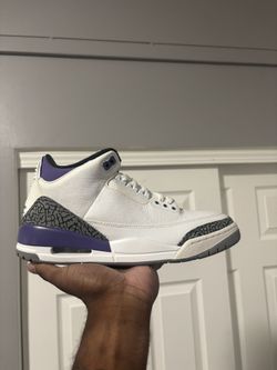 Jordan 3 “Dark Iris” (Aging Yellowing)