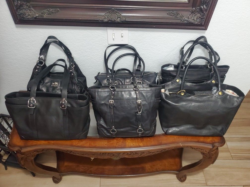 Authentic Coach Leather Purses. Original Large Leather Coach Purse Bag $70-$85