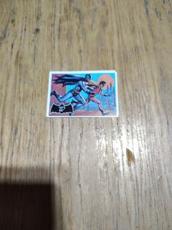 BATMAN TRADING CARD  #28 "LET'S GO" 1966