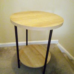 2 Shelve Round Wooden Table