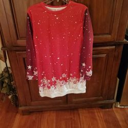 Christmas Tunic/dress. Sz L, NEW
