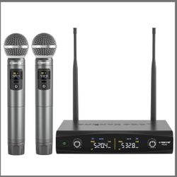 Phenyx Pro Wireless Microphone System, Metal Wireless Mic Set