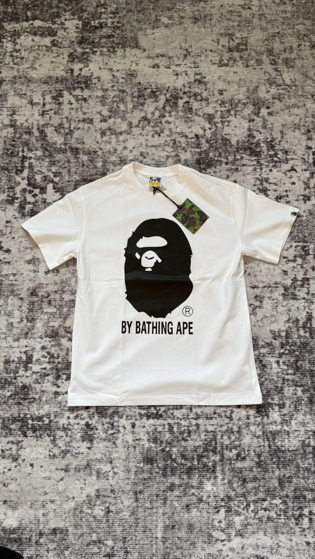 White On Black Bape Head Tee-shirt