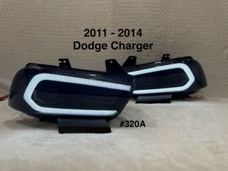 2011 TO 2014 Dodge Charger HID Projector Headlights w/ LED DRL Light Strip Sequential Turn Signal and Side Marker