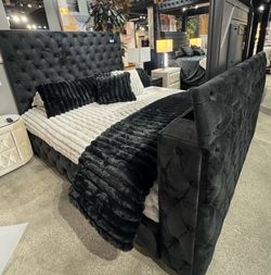 Queen Bedframe with TV mount ( Modern Home Furniture)