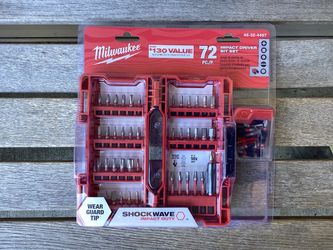 Milwaukee SHOCKWAVE Impact Duty Bit Set (72-Piece). Brand NEW.