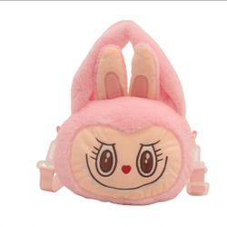 Labubu Plush Crossbody Bag - Rose