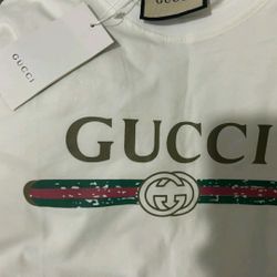 Gucci Men's And Women's Shirts White Size Medium