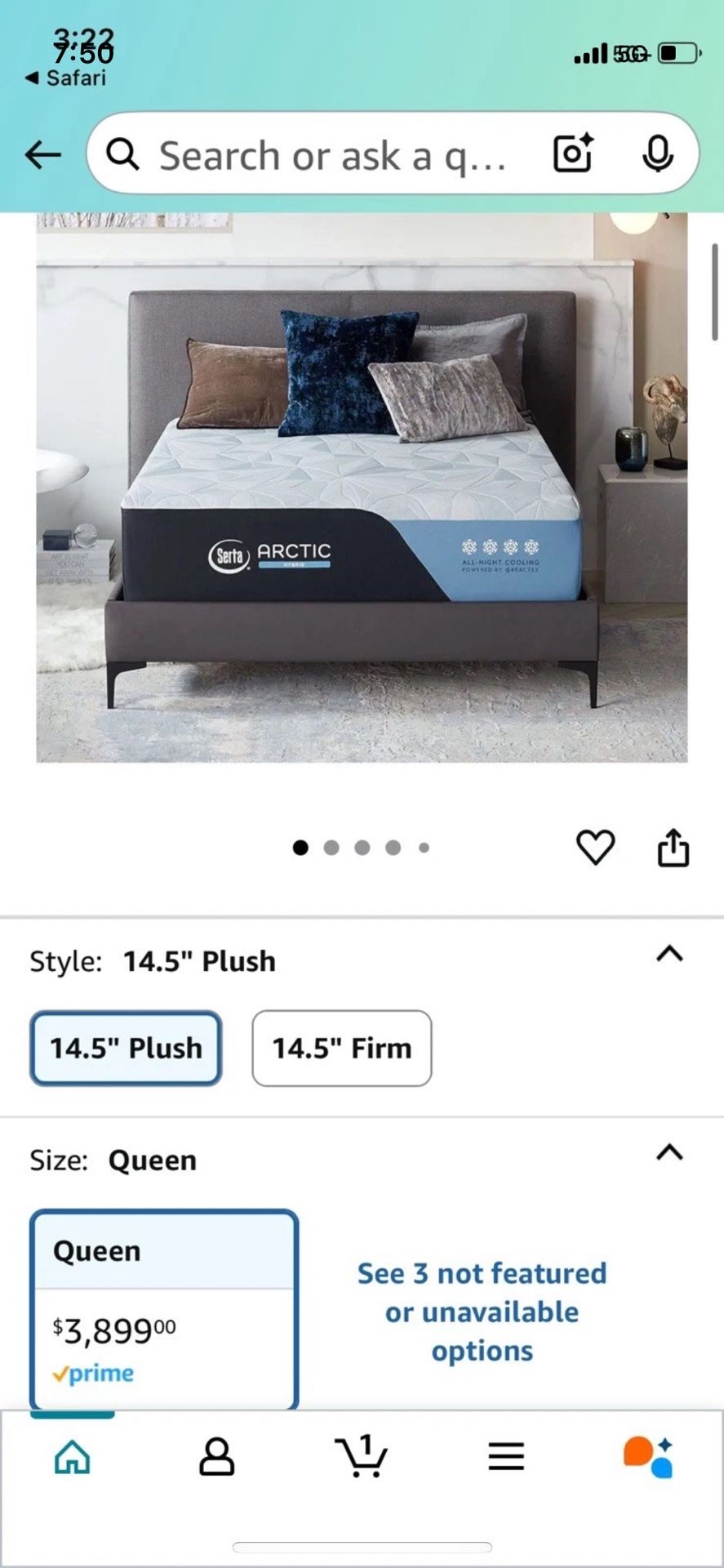 Serta Arctic Premier-14.5" Queen Firm Mattress, USA Built, CertiPUR-US Certified