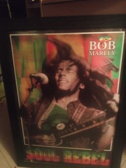 This is a two-in-one picture of Bob Marley