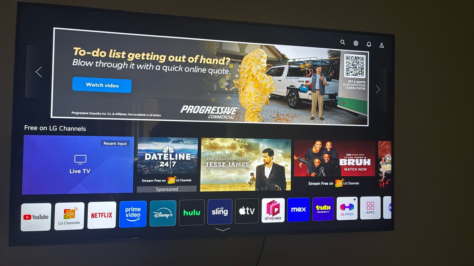 LG 65” Smart TV