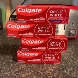 Colgate Optic White Stain Fighter Toothpaste-4 Items!