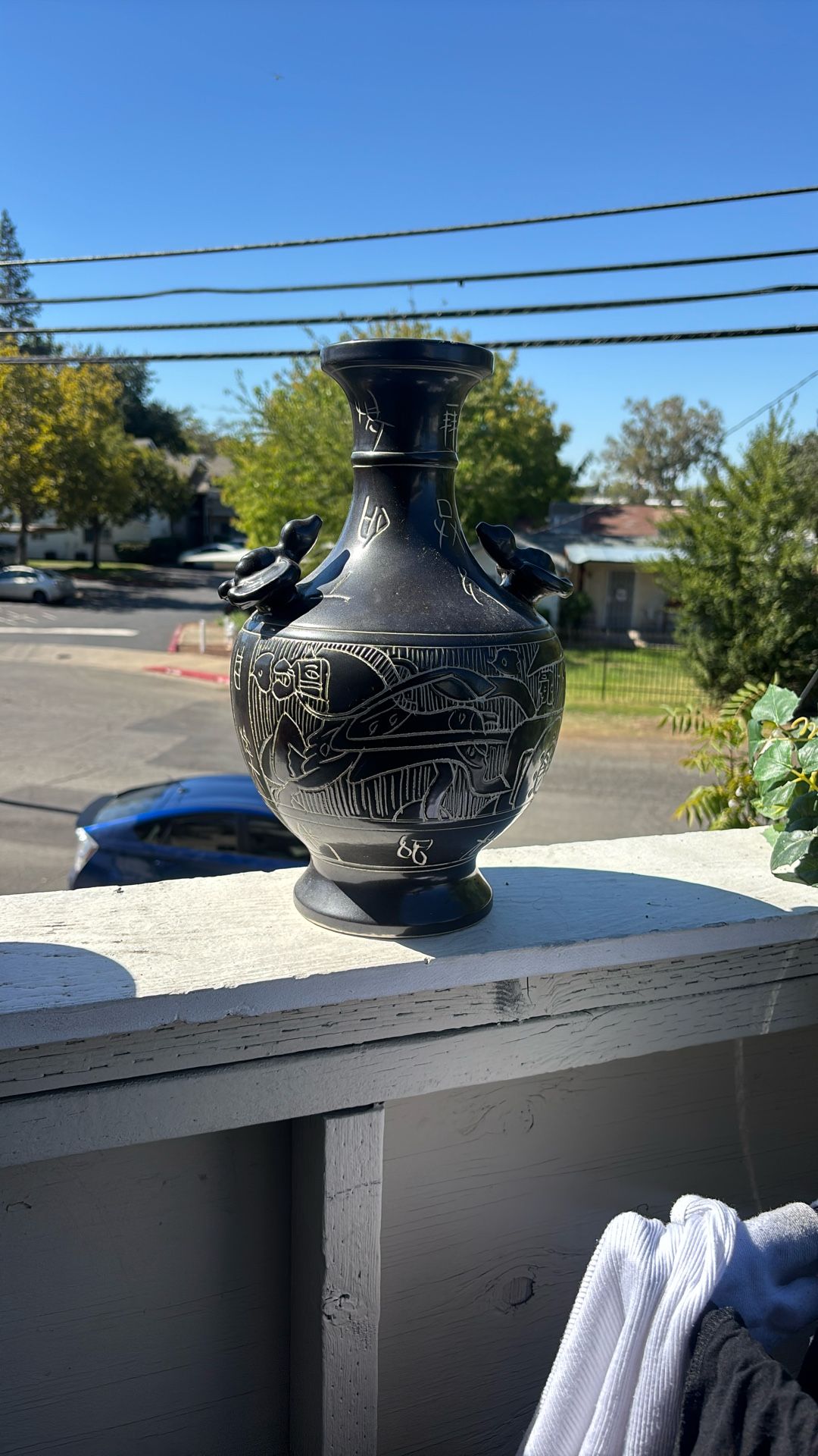 Antique Vases And Large Artificial Vase