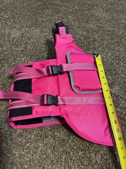 Large pink dog safety vest