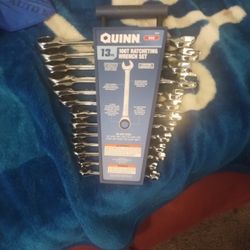 Quinn 13 PCs 100 Tooth Ratchet Wrench Set