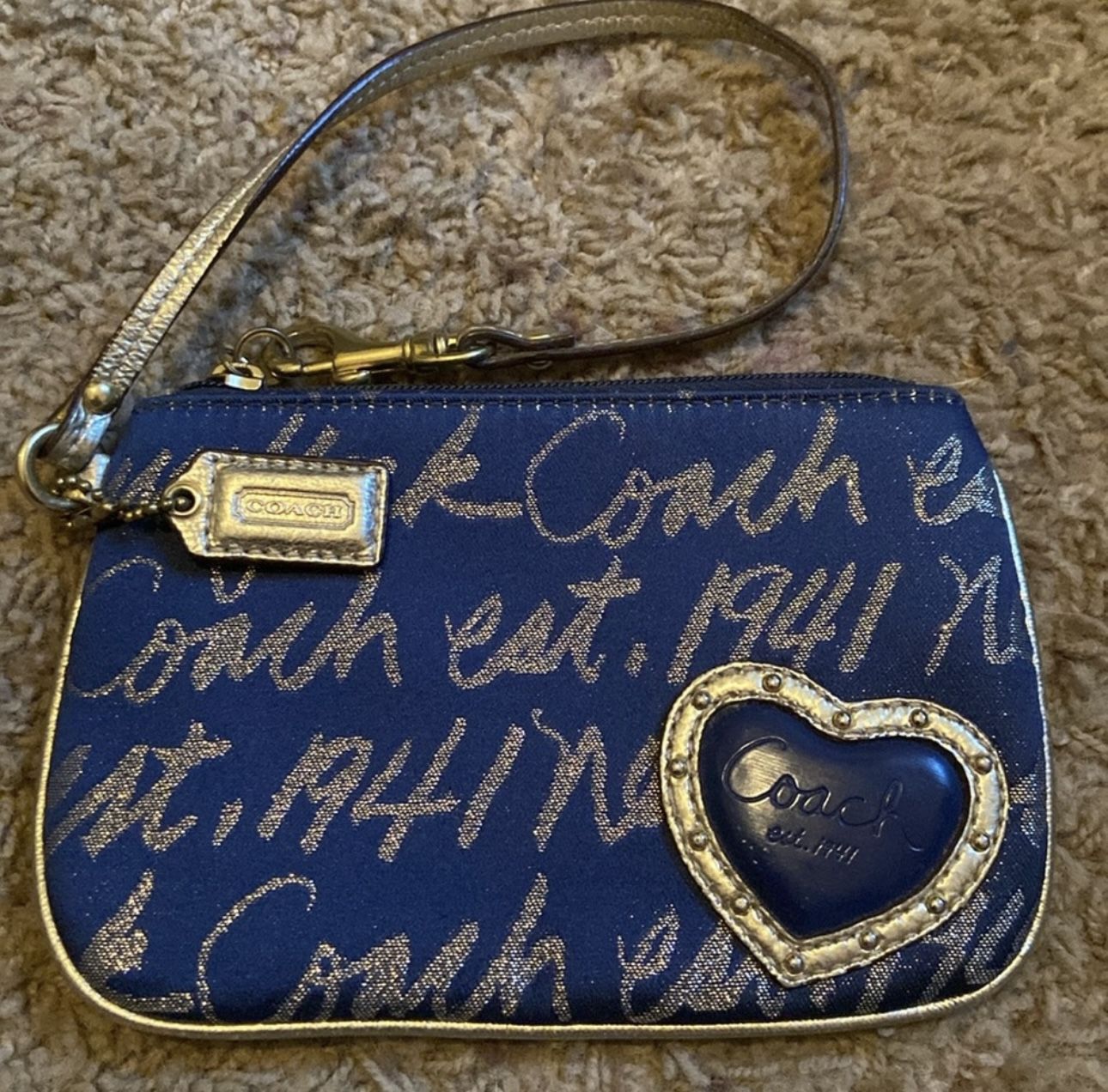 EUC Coach 1941 Script Wristlet with Dust Bag