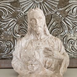 Awesome Chippy Jesus Statue/ceramic Bust
