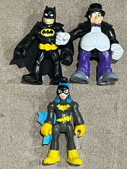 Imaginext lot of 3 DC comics villains Batman & Batgirl& Penguin