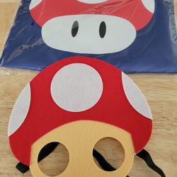 New Child Marco Karts Mushroom Mask And Cape Halloween Costume 