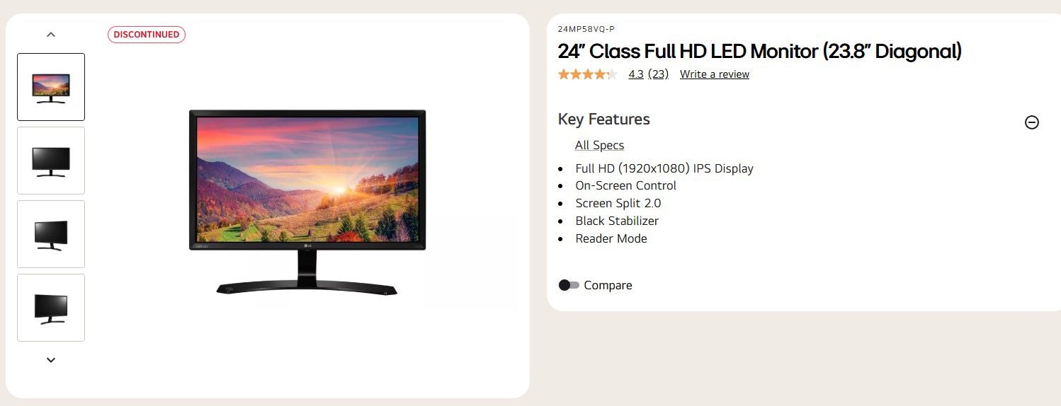 LG 24 Inch monitor