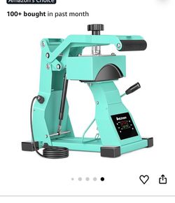 Hat Heat Press Machine for Caps with 2pcs Interchangeable Platens(6.7"x3.8", 6.7"x2.5"), Cap Heat Press for Stuctured Hats and HTV Iron On and Sublima