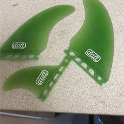 Drift Fin Co 2+1 Surfboard Fins Twin Fins Plus Trailer 