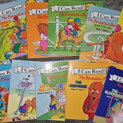 Set of 12 "The Berenstain Bears I Can Read!" phonics books.