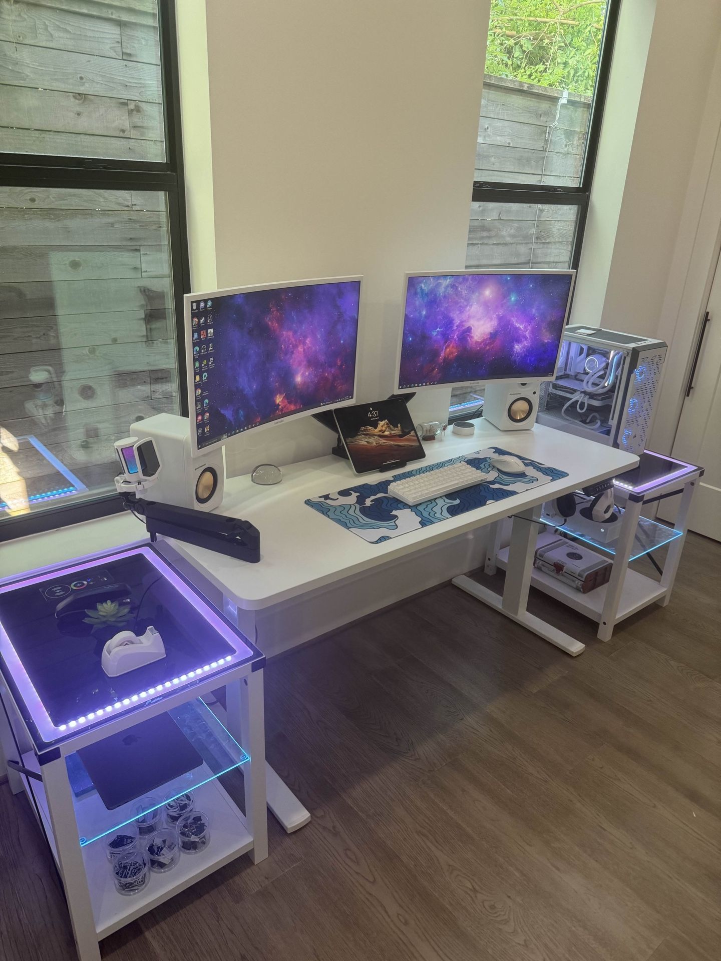 Practically New White Standing Desk