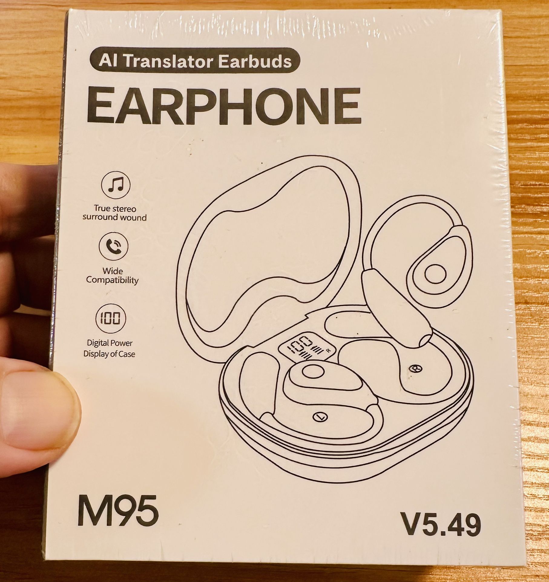 AI Language Translator Earbuds TWS True Wireless M95 🎁