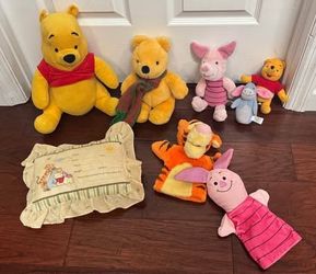 Disney Winnie the Pooh Toy Plush Pillow Puppets $15 for All