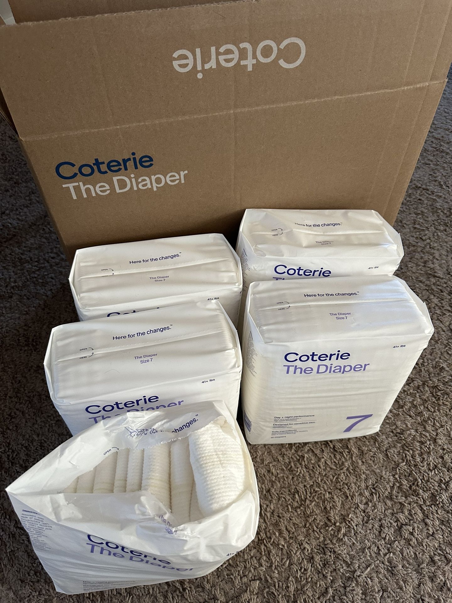 Coterie diapers Size 7