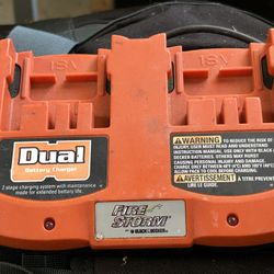 black and decker firestorm dual battery charger 18v