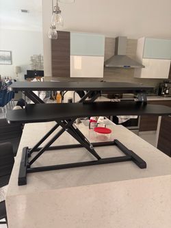 Black Adjustable Standing Desk Converter