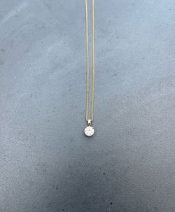 Natural Diamond Solitaire Necklace