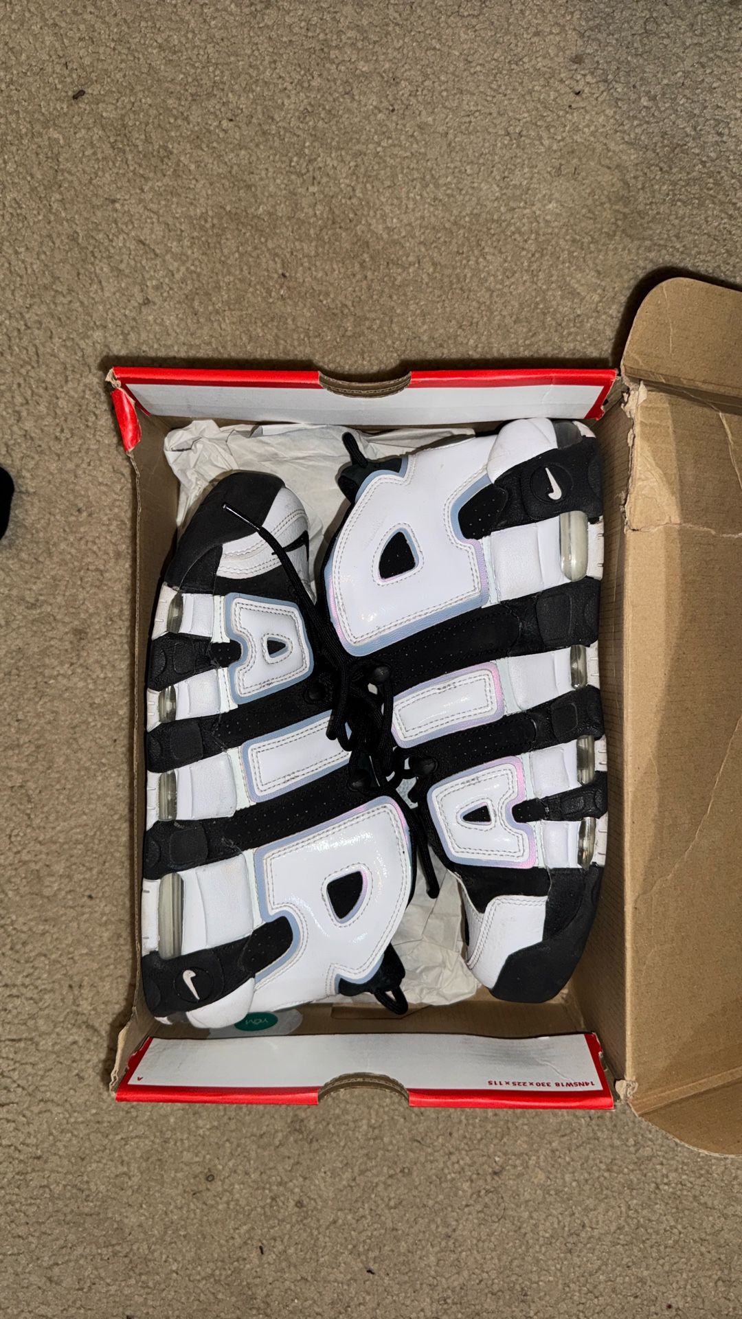 Nike Air More Uptempo 96 Retro High Top White Basketball Sneakers Trainers Shoes