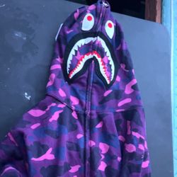 Purple Bape Hoodie Size L