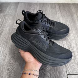NEW Hoka One One Bondi 8 Size 8.5 D Black Womens Running Shoes 1127954/BBLC