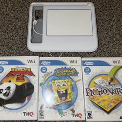 Wii U Draw/ Pictionary/Spongebob And Kung Fu Panda Games All For $30