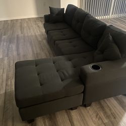 Black Medium Sectional 